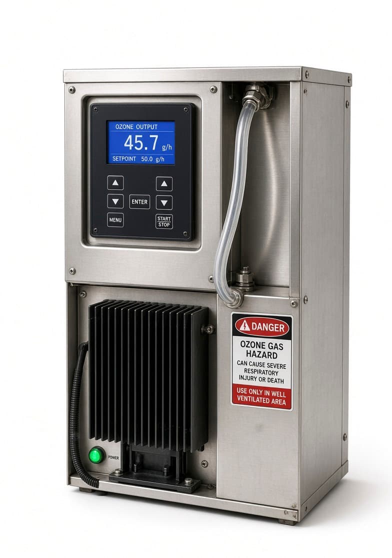 Industrial ozone fumigation system for food handling and storage